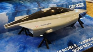 A Maritime Kamikaze Drone was Showcased at a Defense Exhibition in Turkey