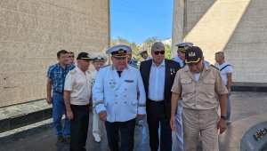 Ceremony of Eternal Flame Placement Commemorates 30th Anniversary of Kazakhstani Naval Forces in Aktau