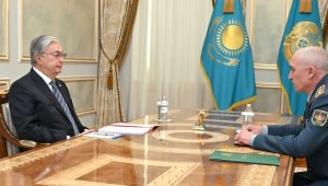 The Head of State met with the Minister of Defence, Ruslan Zhaxylykov.